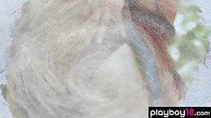 Hot Ebony Brookliyn Wren Strips Huge Natural Boobs Outdoor Tease