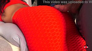 whoa, she massaged me with cum dripping from her yoga pussy! 💦😲