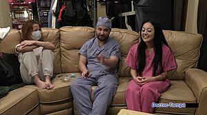 dr tampa's procedure on blaire celeste's pierced pussy backstage 😏🔥