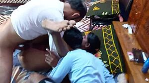 hot village bikini teen gets 3some creampie from neighbor boys!