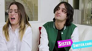 innocent uniform teens swap in steamy virgin foursome