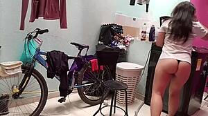 hot venezuelan maid's big ass fucked hard despite apologies