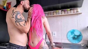 tattooed latina slut begs deep ass mouth fuck sloppy hentai style!!