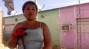 curvy latina neighbor's huge ass in short dress drives him wild