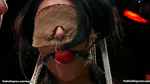 Bound Deep Throat Slut Punished with Rough Anal in Public BDSM Frenzy!