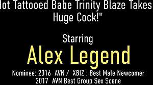 tattooed trinity blaze's dark allure draws alex legend into steamy action