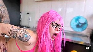 tattooed latina slut begs deep ass mouth fuck sloppy hentai style!!