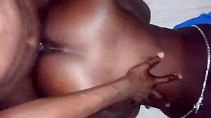 POV: I rip clothes off ebony slut for deep bbc creampie pounding!