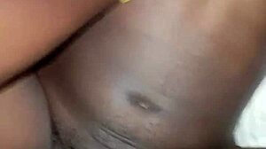 Hairy Pussy Takes Intense Ebony Cock Pounding Creampie