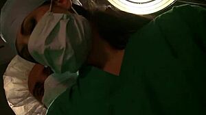 sexy doctor seduces male nurse hospital threesome anal