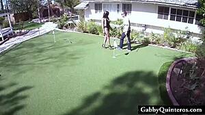 gabby quinteros cheating with lawn guy... caught outdoor cumshot 😈👅