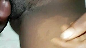 Hairy Pussy Takes Intense Ebony Cock Pounding Creampie