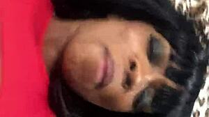 fresh ebony milf endures italian machine's interracial pussy pounding pov cumshot climax