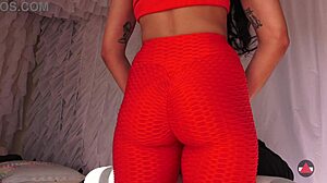 whoa, she massaged me with cum dripping from her yoga pussy! 💦😲