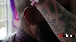 Pink Haired Inked Hotwife Cheats with BBC Bull