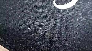 Curious wife milf teases her fat pussy solo