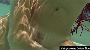 horny milf vicky vette rams metal dildo deep in hairy wet pussy!