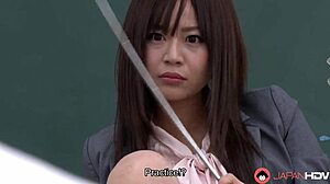 asuka kyono flashes hairy pussy in classroom uncensored
