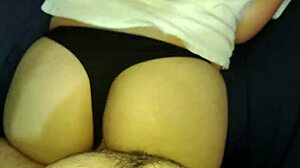 Petite latina loves my small cock bending over her tight pussy