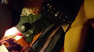 petite french slut shows off lingerie punk style...