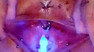 i'm stretching my piss hole so good now watch my wet pussy squirt big natural tits glow!