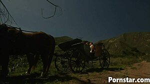 imagine olivia del rio riding cock in corset outdoors?