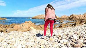 I LICK sugardaddy's CUM off his COCK after beach hike ride