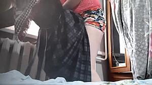 i fuck stepsis hard with strapon before her first guy pounding