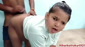 bhabhi HANDJOB blowjob then DOGGY cum on ass