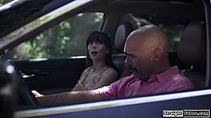 Heartbroken guy ravages stepsons petite small tits gf anally outdoors