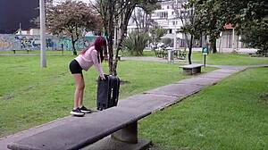 Hot Latina's Juicy Pussy Eaten by Two Horny Neighbors Felipe Skull!