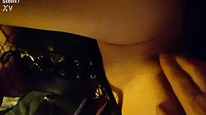 petite french slut shows off lingerie punk style...