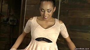 Serena Ali's Natural Tits Bounce Wild on Fucking Machine!