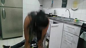 called plumber to check pipes but he ends up pounding my big ass doggystyle homemade