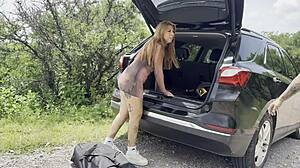 Wet curvy latina neighbor screams in street creampie fuck ecstasy