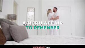 nuru oiled footjob massage turns into big cock cheating fuck for client