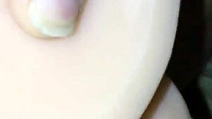 watching my fat bbw latina gf stretch pussy with two huge dildos