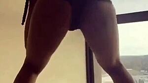 Damn, ebony maid grinds big ass to bust your nut!