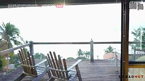 perverted beach babe flashes tits then drags me rocks to fuck hard