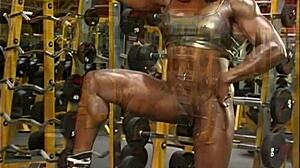 fbb desiree ellis flexes her muscle ebony body everywhere