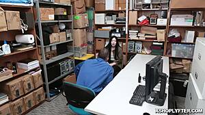 her massive tits drive me wild as the lp officer enjoys every bounce on this hot shoplifter