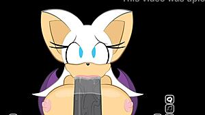 rouge sneaks shadow's big cock suck