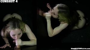 Gloryhole Secrets: Pussy Swallows Cum Tongue Lunch Facial