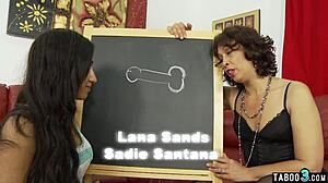 Latina stepmom lana sands teaches teen deepthroat skills in taboo blowjob lesson with big cock