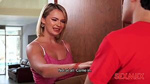 i uh totally jumped the delivery boy emily thorne fucks him quick in heels