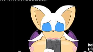 rouge sneaks shadow's big cock suck