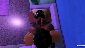 Ebony Slut Punished with Monster Cock in Her Big Ass POV