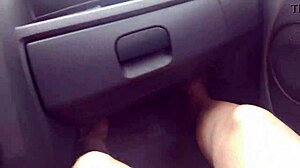 Neighbor's Wife Pays Uber Ride with Deepthroat Sloppy Car Blowjob Swallow