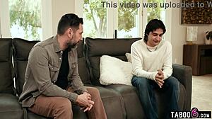 Stepson And Stepdad DP Blindfolded Asian Stepmom After Massage