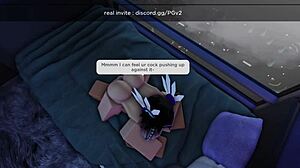 Blonde Roblox Teen Fucks College Dude Hard in Game